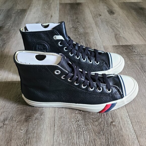 Pro-Keds Royal Hi Leather Lace Up Black Sneaker PH64114 Mens Size 9.5M - Picture 3 of 7